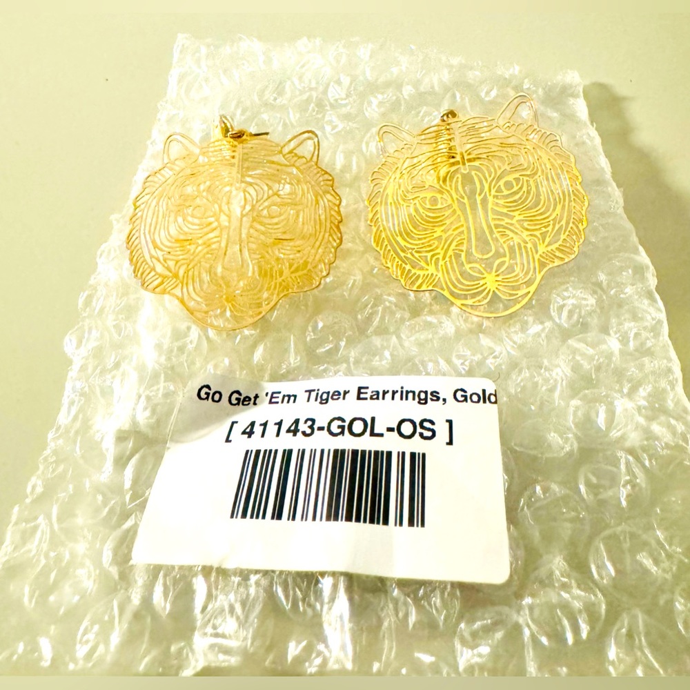 NWT. Tiger earrings. Roarrrrr. Go get em tiger earrings..